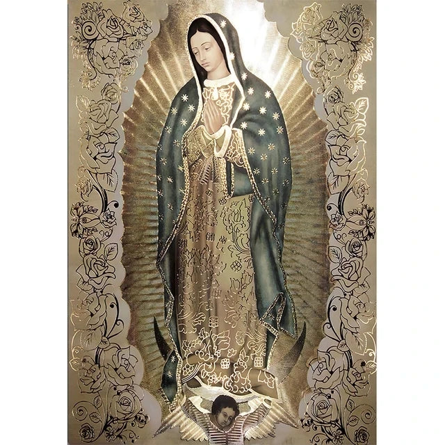 Virgin of Guadalupe Canvas Wall Art – Catholic Home Decor Religious Canvas Print Qst A 30X40cm No Framed