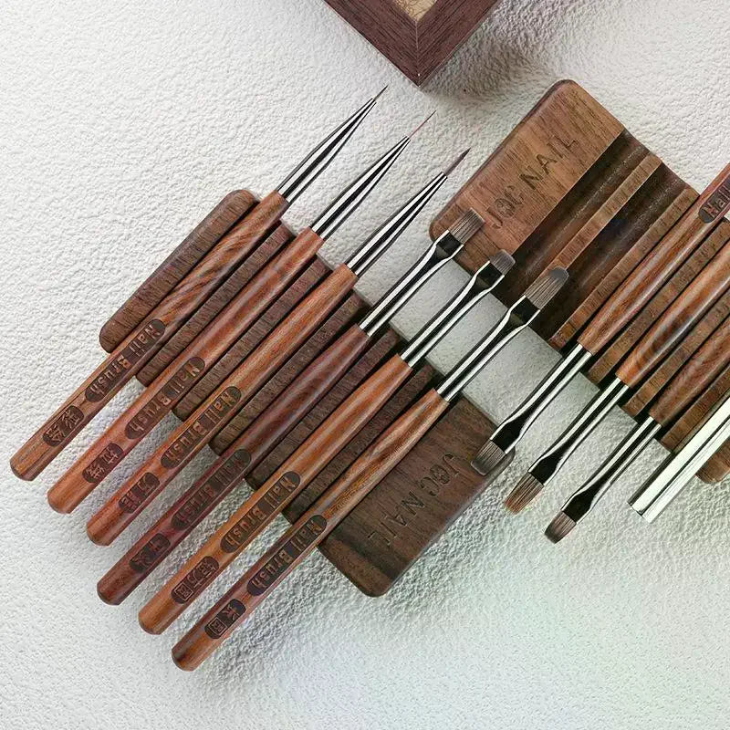 6-Grid Nail Brush Holder Stand | UV Gel Pen Rack Organizer Nail Brush Holder Qme
