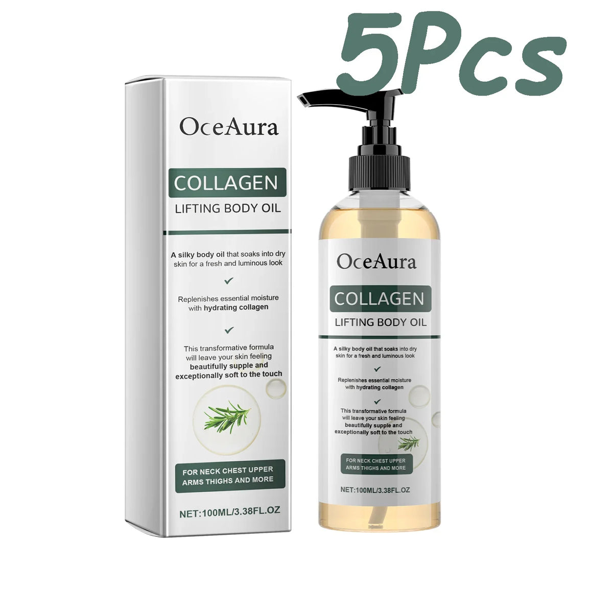 Collagen Lifting Body Oil – Firming & Hydrating Massage Oil Firming Body Oil Qme 500ml Boxed