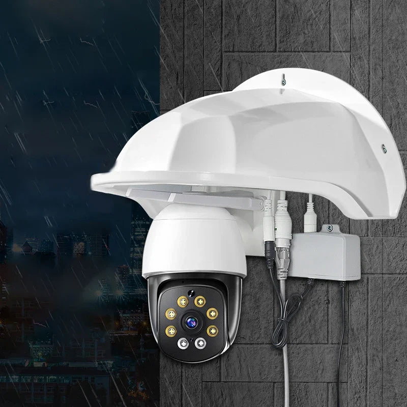 Waterproof CCTV Dome Camera Rain Cover – ABS Protective Hood Camera Rain Cover Qme black