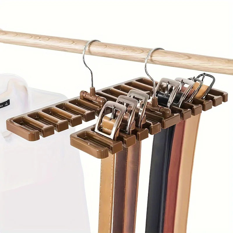 10-Hole Belt Rack Tie & Scarf Hanger – Large Capacity Organizer Wardrobe Accessory Hanger Qme