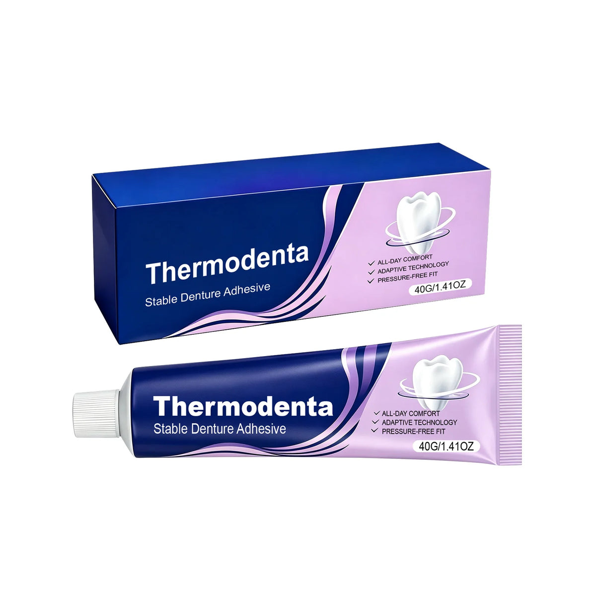 Thermoplastic Silicone Denture Adhesive Gel – Secure Hold 40g Denture Adhesive Gel Qst 40g Boxed