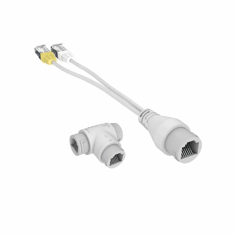 RJ45 Splitter 1-to-2 Connector 4P8P POE Ethernet Adapter Ethernet Splitter Adapter Qme