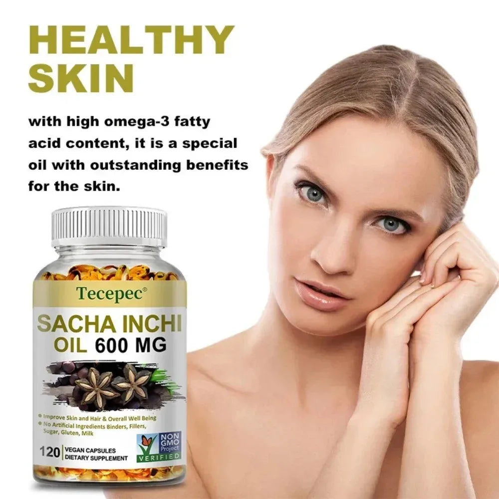 Sacha Inchi Oil Supplement – Brain, Joint & Immune Support Oil Supplement Capsules Qst