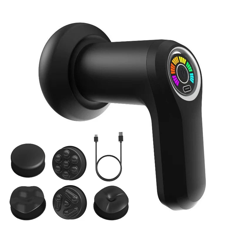 Windaily Cordless Electric Body Massager – 5-Head Sculpting Tool Electric Body Massager Qst Black