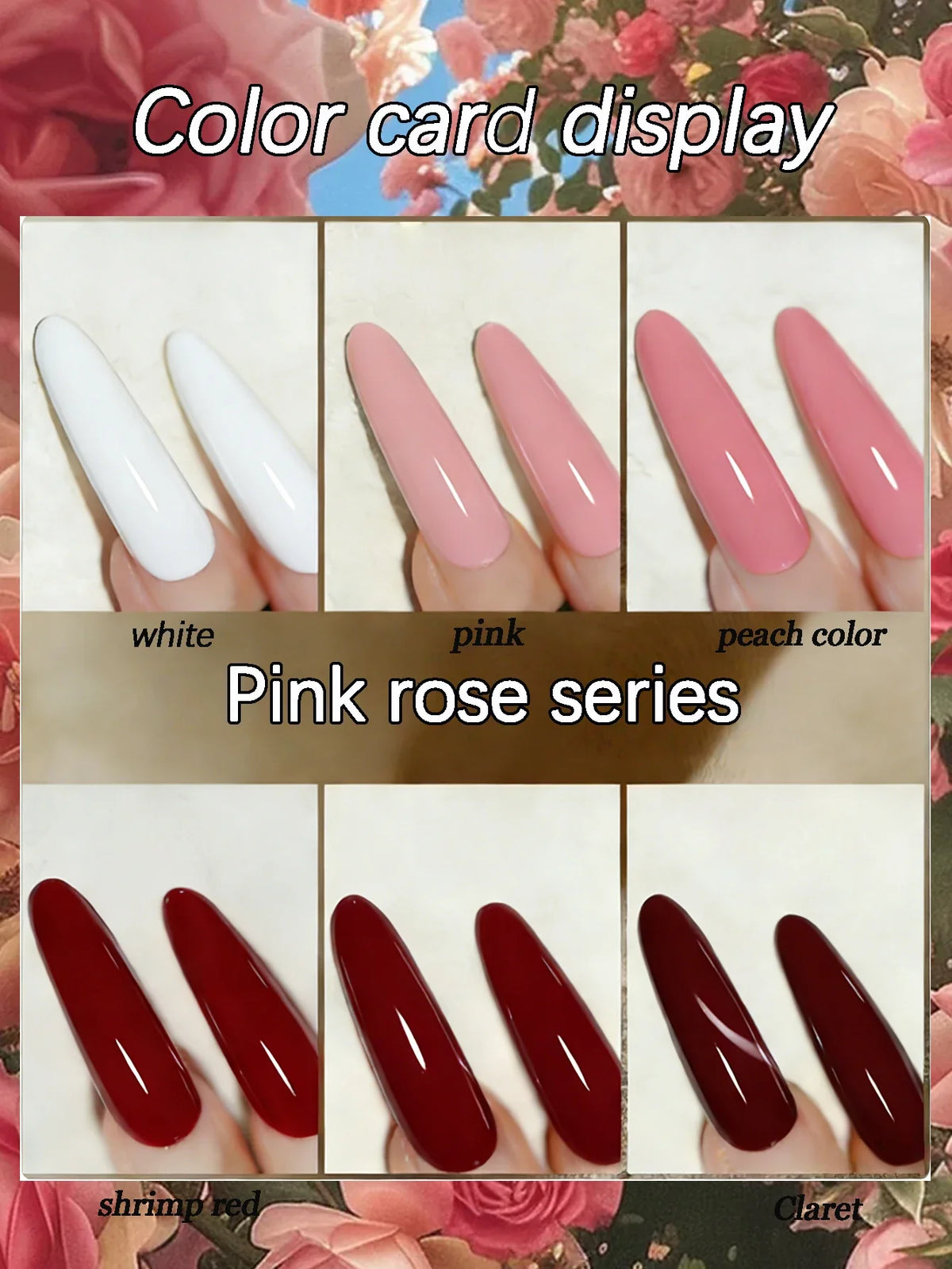 5-Piece Pink UV Gel Nail Polish Set – Semi-Permanent DIY Art UV Gel Nail Polish Qme
