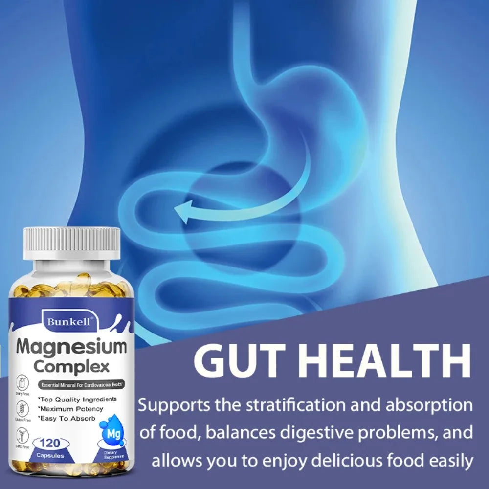 Magnesium Glycinate Capsules – Sleep, Calm & Muscle Support Mineral Supplement Qst