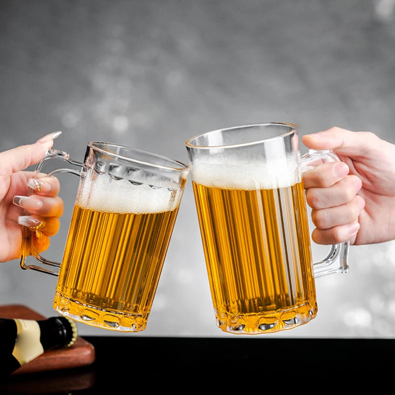 Large Acrylic Beer Mug 400ml/600ml – Clear Drop-Proof Cup Acrylic Beer Mug Qst