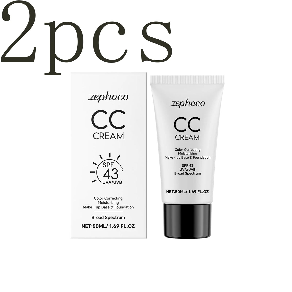 Zephoco Moisturizing Liquid Foundation – Brightening & Long-Lasting Liquid Foundation Qst 2pcs