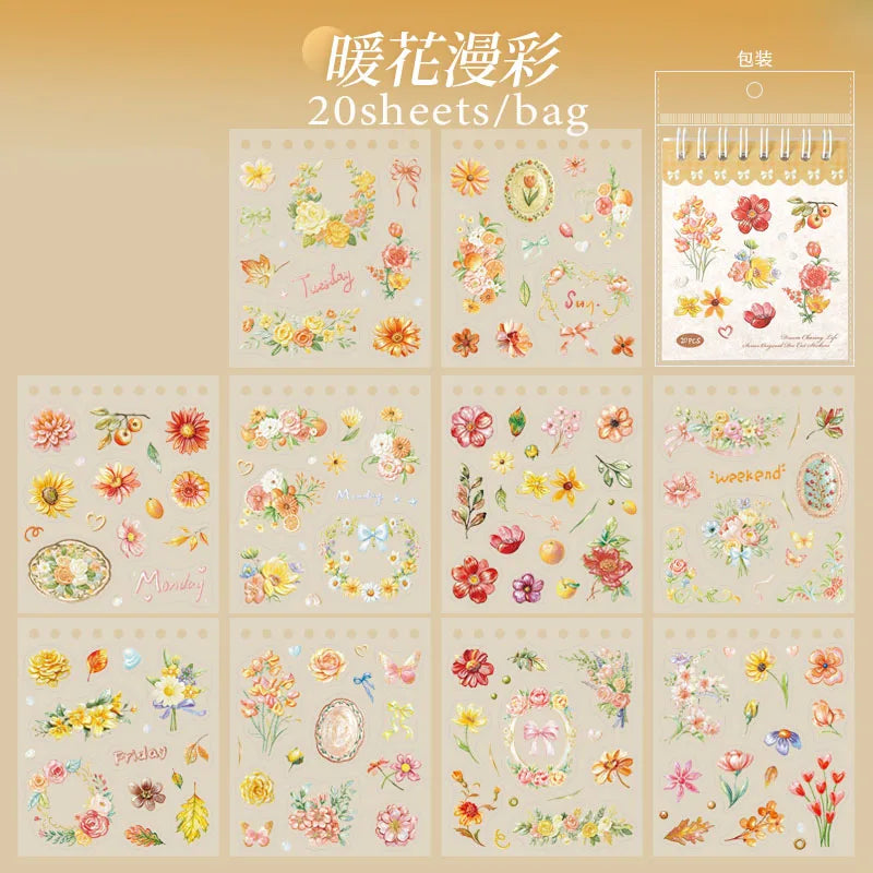 Wreath Rose Stickers for Journaling, Card Making & Decor Decorative Stickers Qme D
