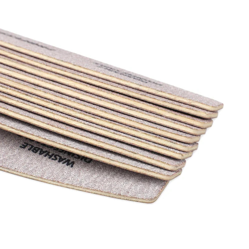 Professional Wooden Nail Files & Buffer Set 100/180 Grit Nail Files & Buffer Qme