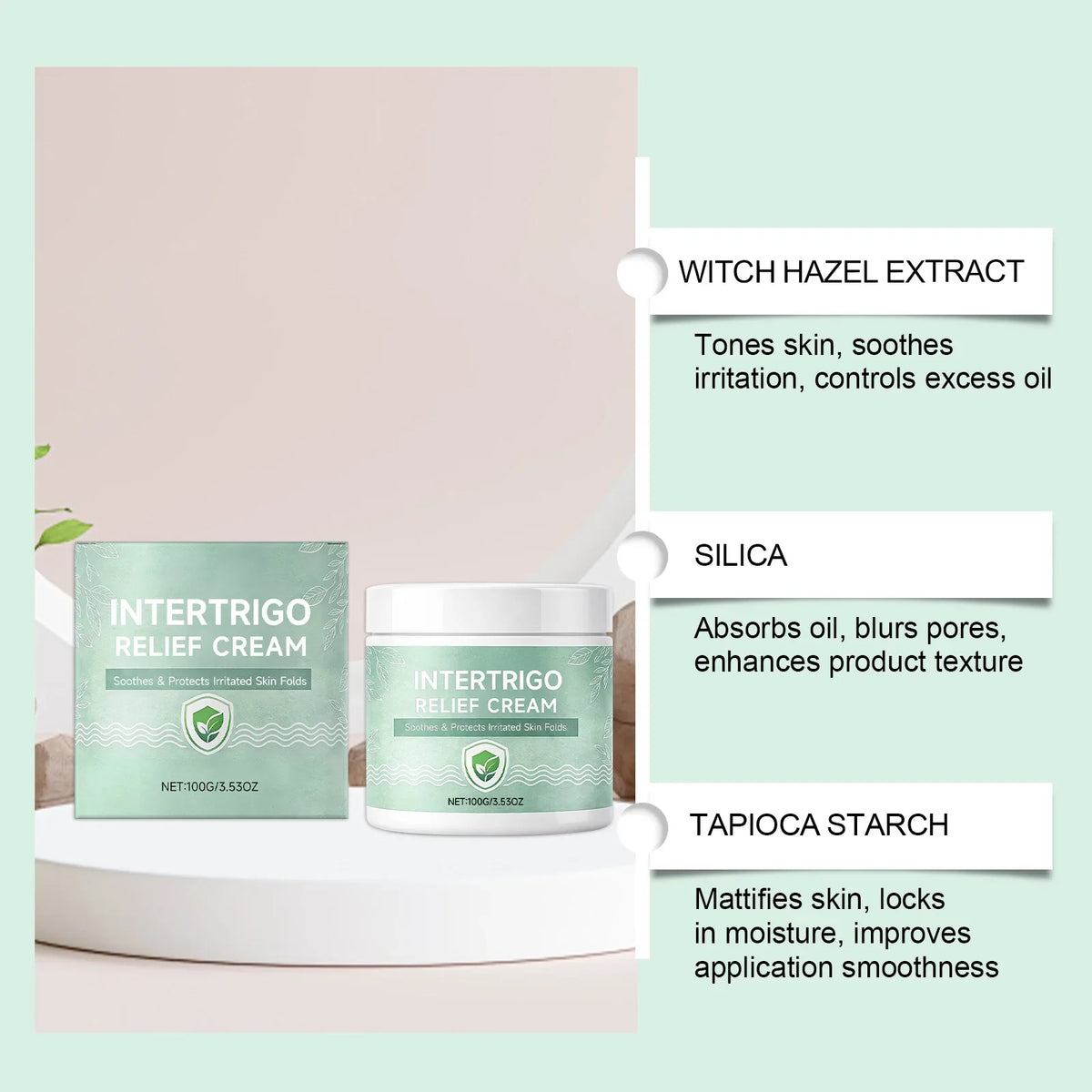Skin Fold Soothing Cream | Fast-Absorbing, Non-Greasy Body Cream Soothing Body Cream Qme