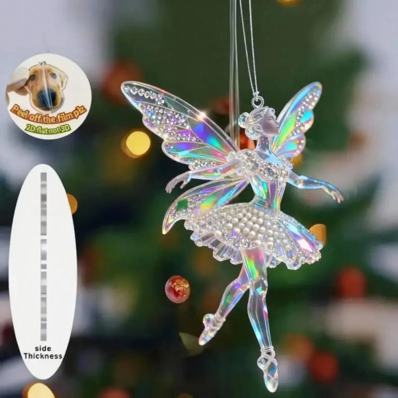 Sparkling Acrylic Ballerina Christmas Tree Pendant Ornament Christmas Ornament Qme A10