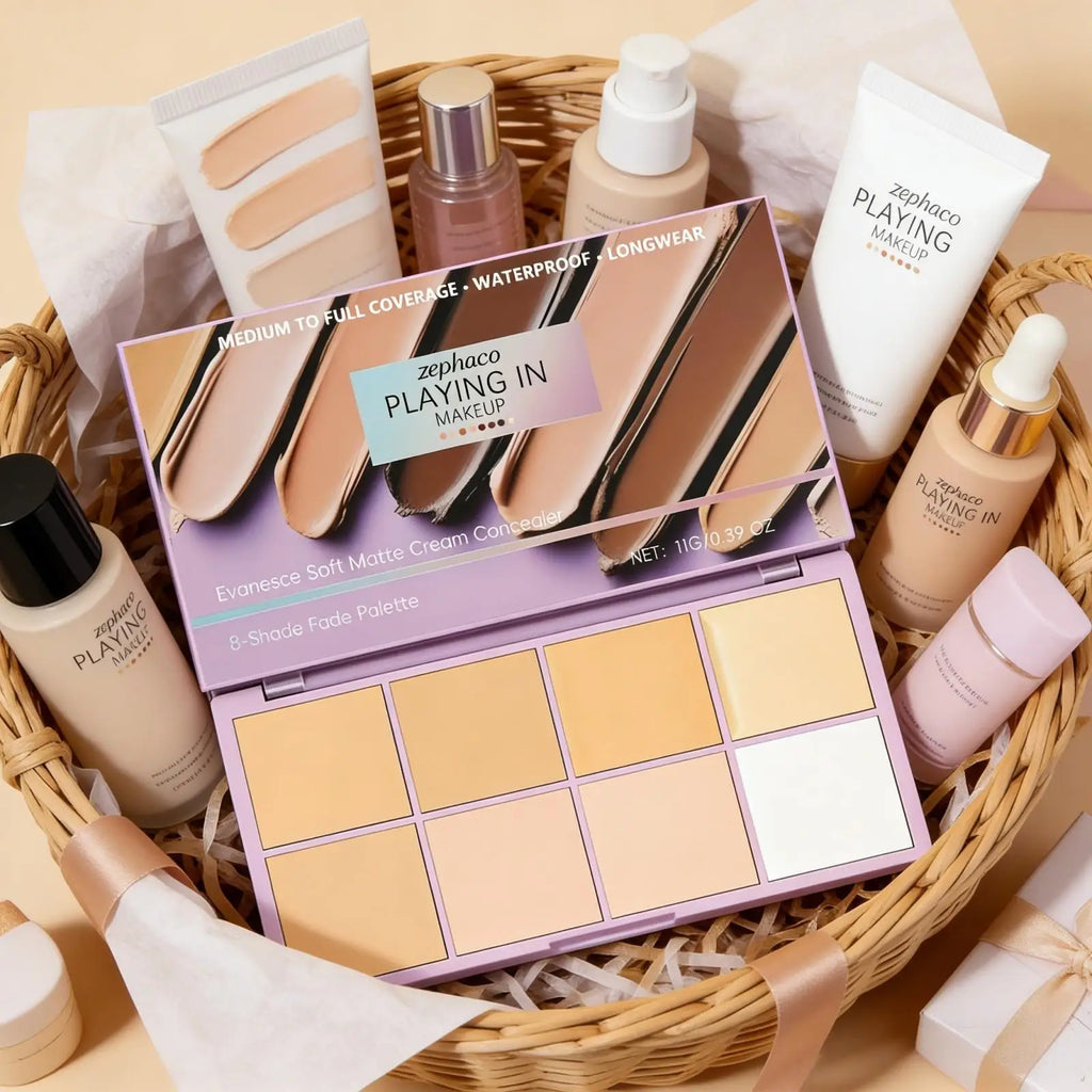 Zephoco High Coverage Concealer Palette – Waterproof Matte Concealer Palette Qst