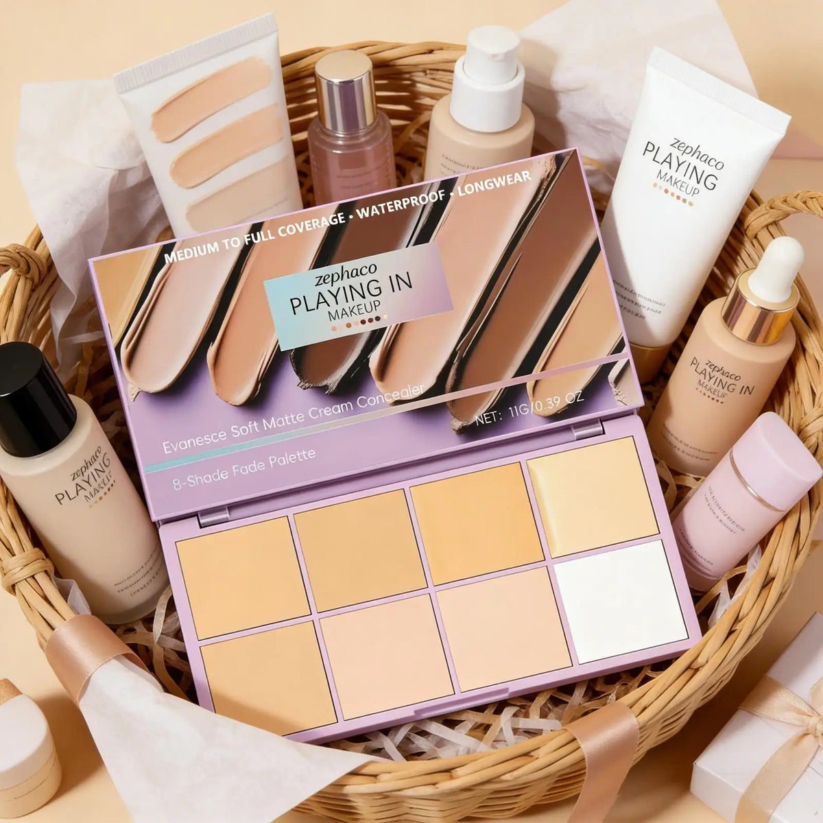 Zephoco High Coverage Concealer Palette – Waterproof Matte Concealer Palette Qst