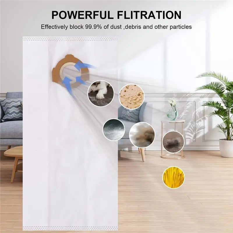Fleece Dust Bags for 0960-20 & 0970-20 Vacuums – 5pk + Holder Vacuum Dust Bags Qst