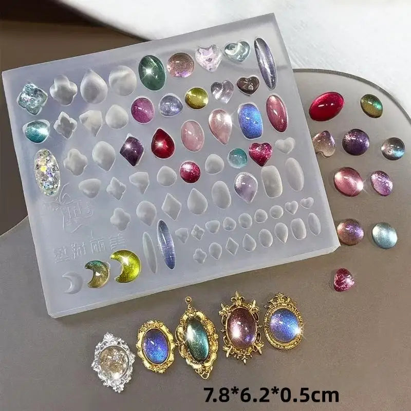 Baroque 3D Relief Nail Art Silicone Mold | Retro Shell Frame Nail Art Mold Qme A2