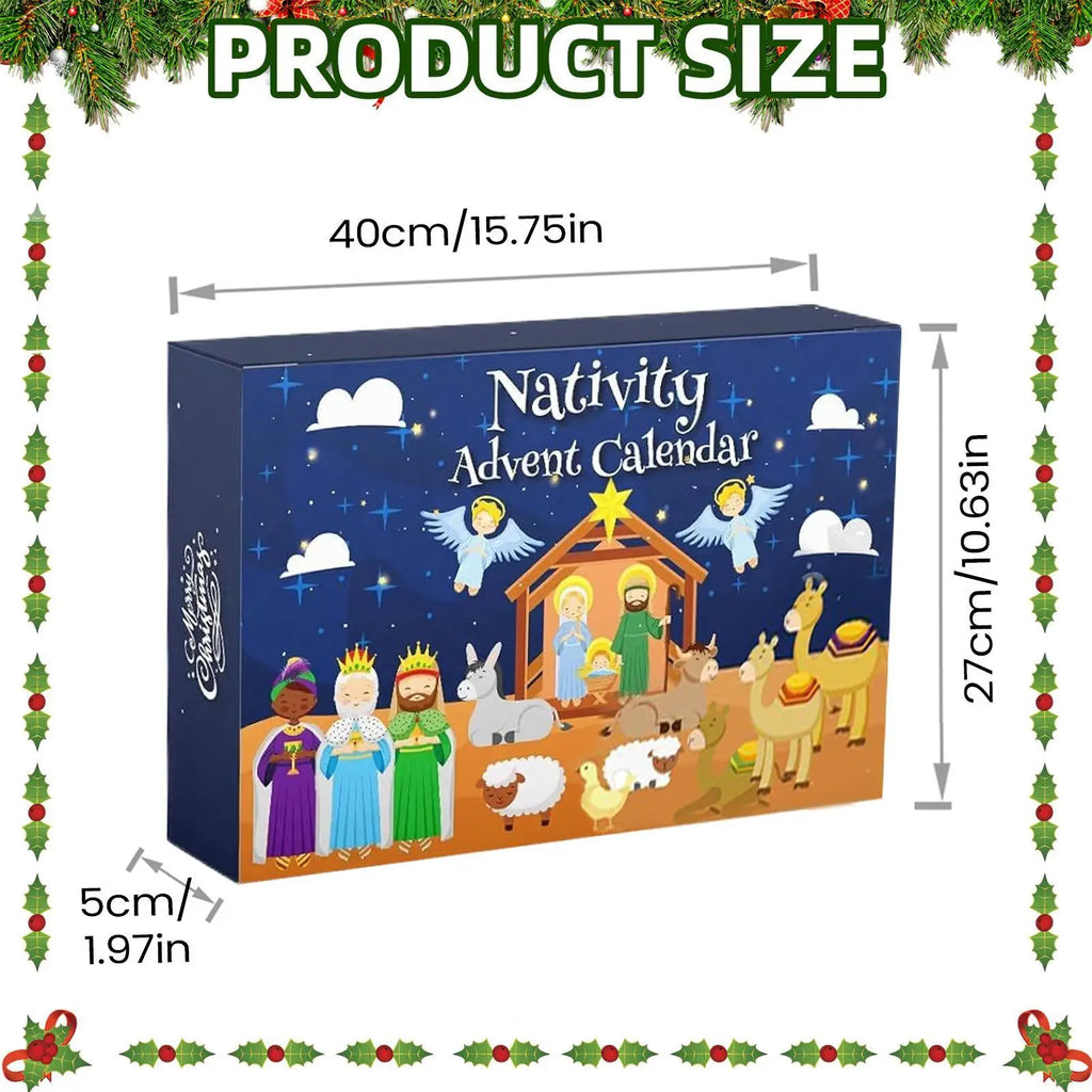 25-Day Christmas Nativity Countdown Calendar for Kids Nativity Advent Calendar Qme