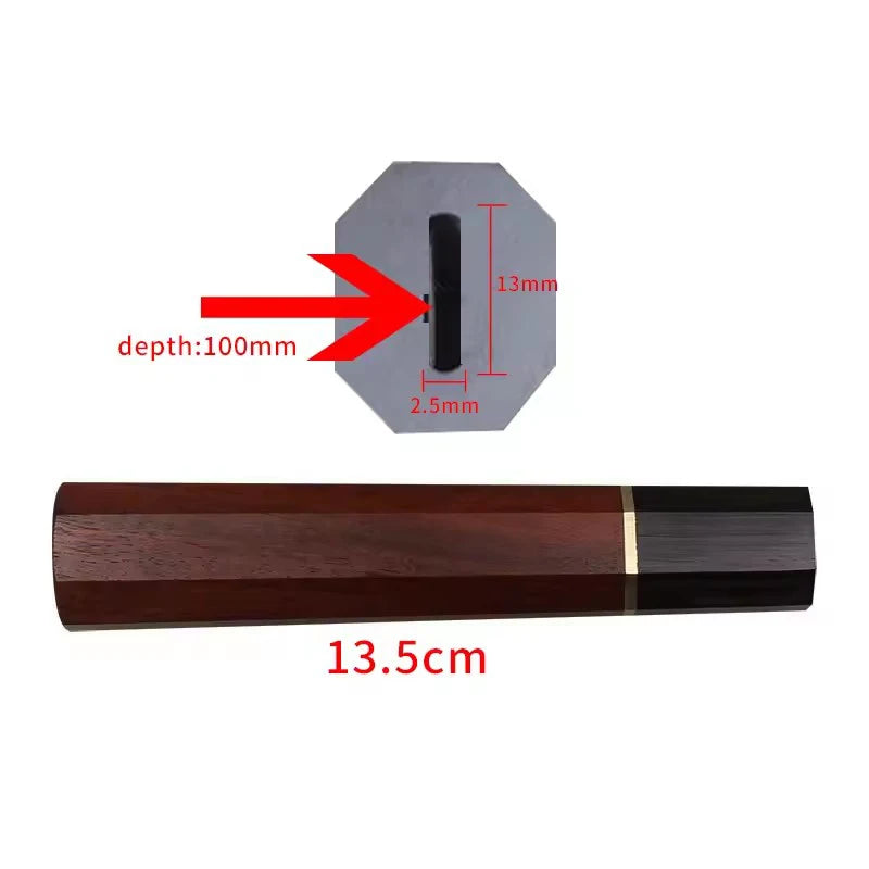 XUAN FENG Sandalwood Octagonal Handle Fixed Blade Knife Fixed Blade Knife Qst S