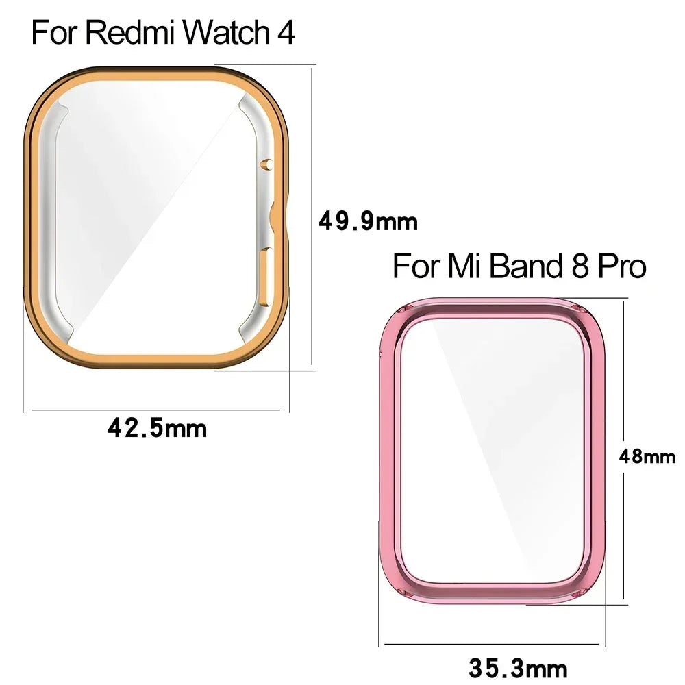 Xiaomi Mi Band 8 Silicone Strap & Protective Case – 31 Colors Smartband Strap & Case Qme