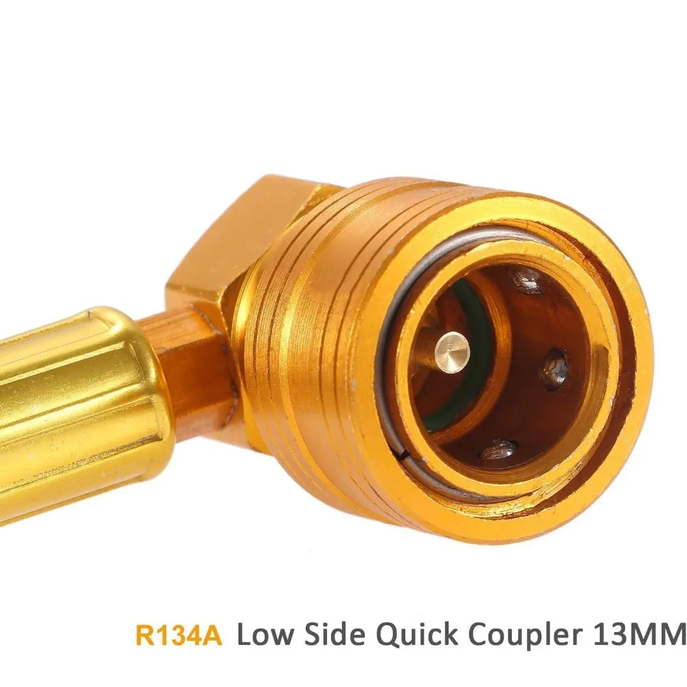 R134A Refrigerant Recharge Hose Kit with Gauge & Can Tap Refrigerant Recharge Kit Qme