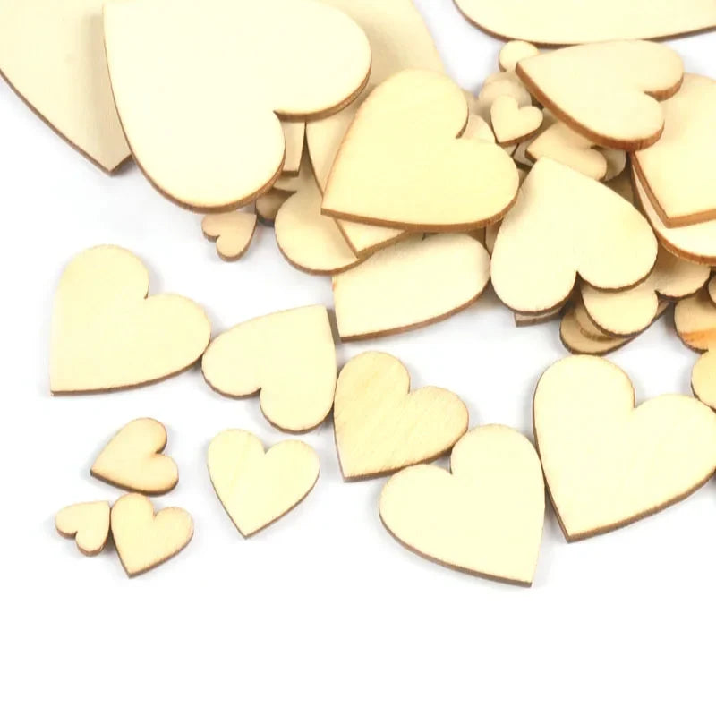 Heart Shape Natural Wood Slices – DIY Wedding & Craft Decor DIY Wood Craft Slices Qme