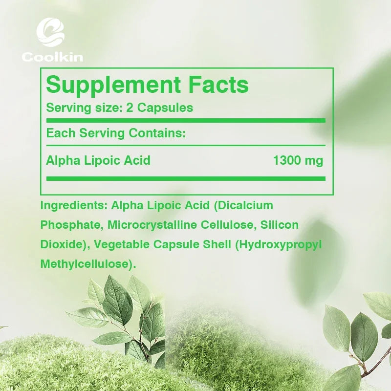 Coolkin Alpha Lipoic Acid Capsules – Antioxidant Support Antioxidant Supplement Qst