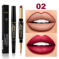 2-in-1 Matte Lip Liner & Lipstick – 12 Shades, Waterproof Lip Liner Lipstick Qme 02