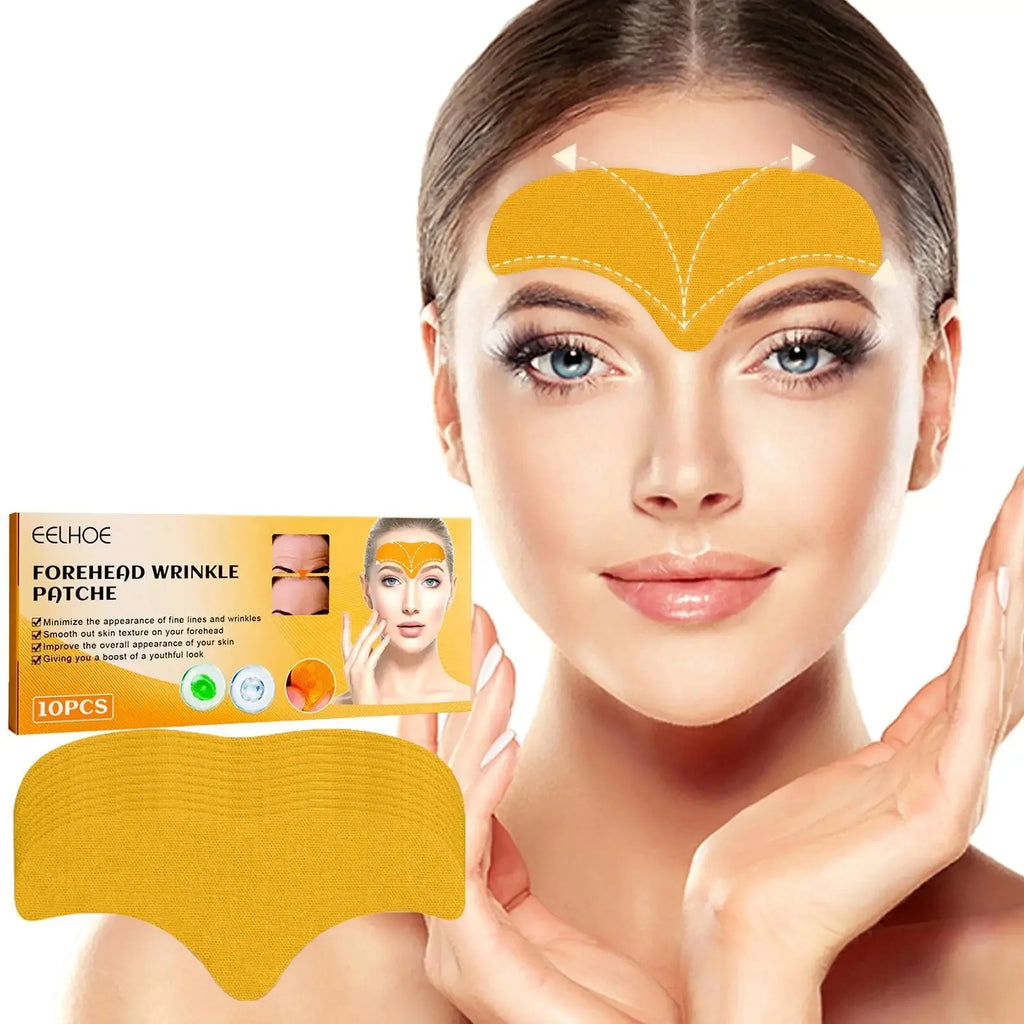 REAROYA Forehead Wrinkle Patches – Collagen Gel Mask 10pcs Forehead Wrinkle Patches Qst