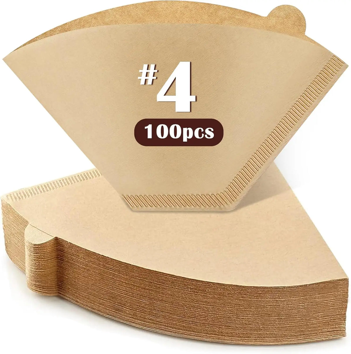 Cone Coffee Filters #4 8–12 Cup Unbleached Disposable Paper Disposable Coffee Filters Qme