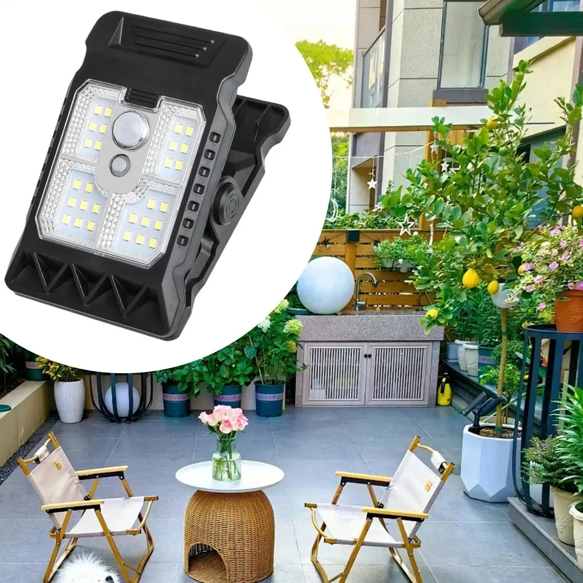 Solar Motion Sensor Clip-On Outdoor Light 300LM | Waterproof Solar Motion Light Qme