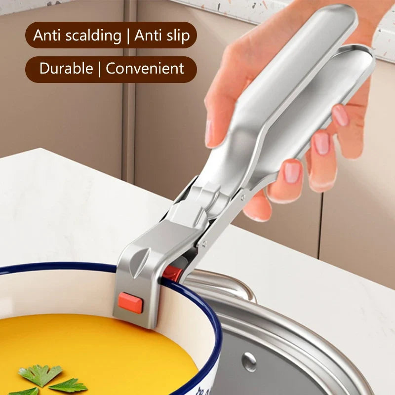 Stainless Steel Bowl Holder Pot Pan Gripper Plate Clamp Bowl Gripper Clamp Qme
