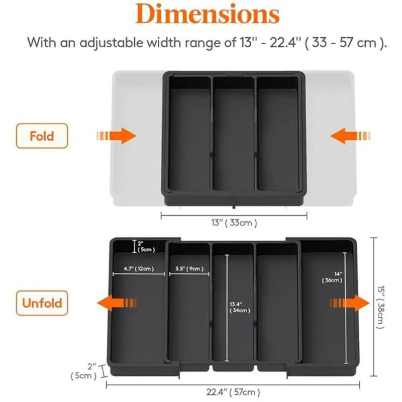 Expandable Cutlery & Utensil Drawer Organizer Tray Drawer Organizer Tray Qst