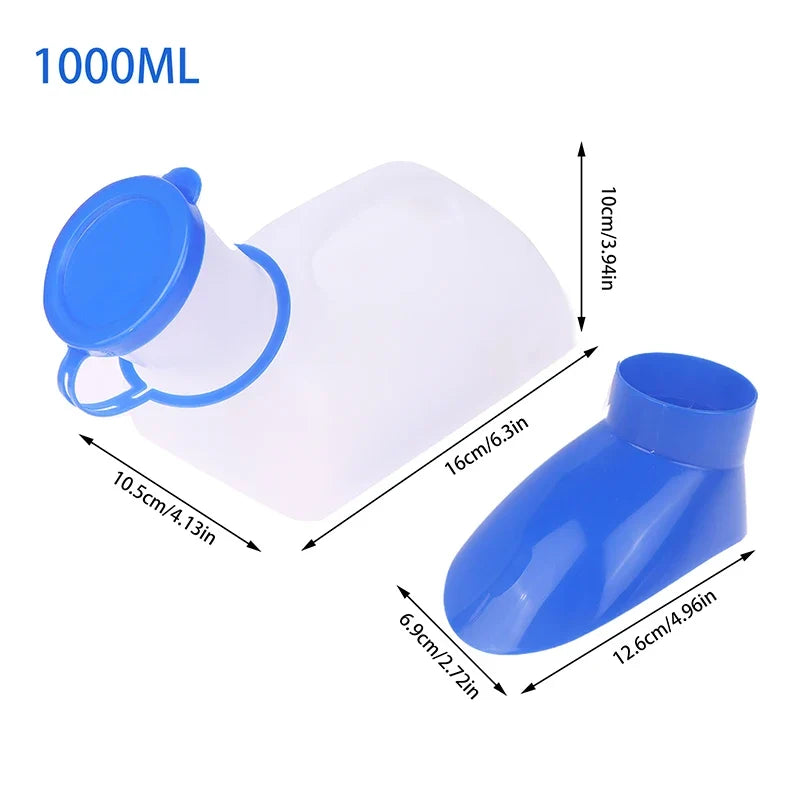Unisex Portable Travel Urinal Bottle 1000ml – Leak-Proof Portable Travel Urinal Qme 1PC 1000ML