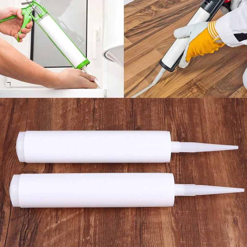 Refillable Caulking Sealant Tube with Cap – Reusable Squeeze Bottle Caulking Tool Qme
