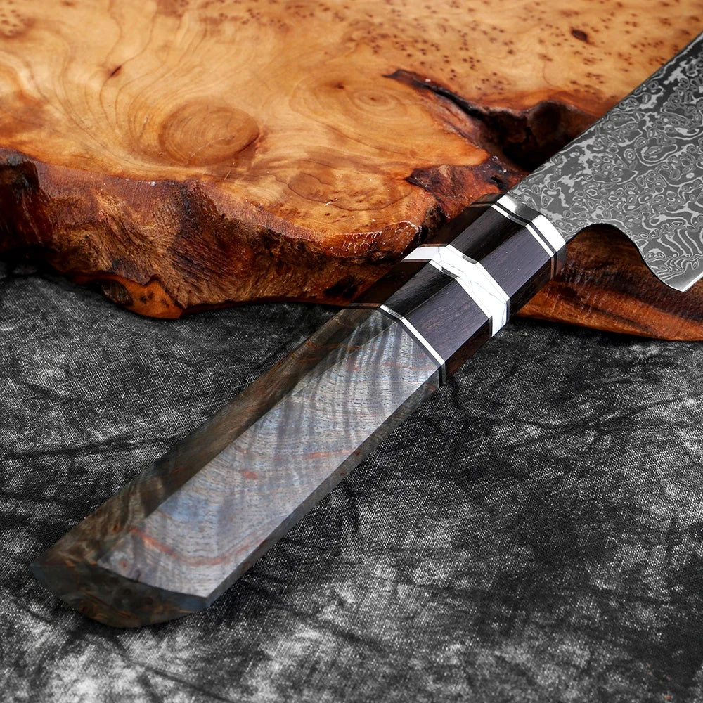 XITUO Damascus Steel Kitchen Knife Set 1–6PCS Wood Handle Kitchen Knife Set Qst