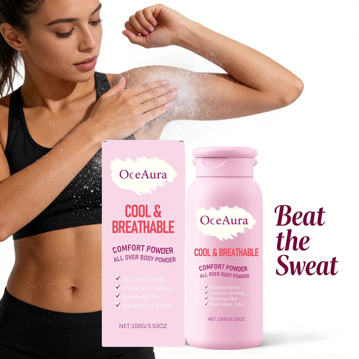 Talcum Powder – Sweat Absorption, Odor & Oil Control 100g Body Talcum Powder Qme