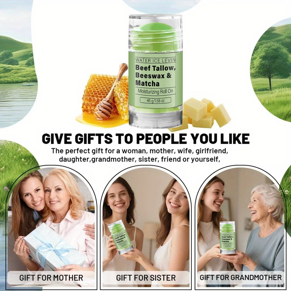 Collagen Matcha Tallow & Beeswax Moisturizing Balm Roll-On Moisturizing Balm Qme