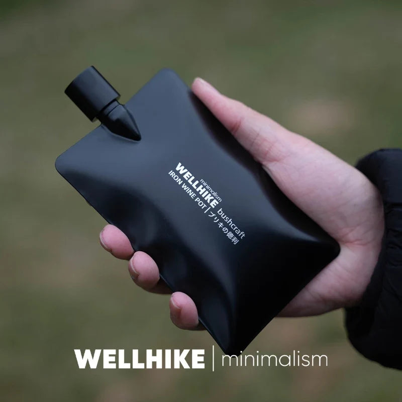 Portable 304 Stainless Steel Flat Flask for Camping & Outdoor Camping Flask Qme