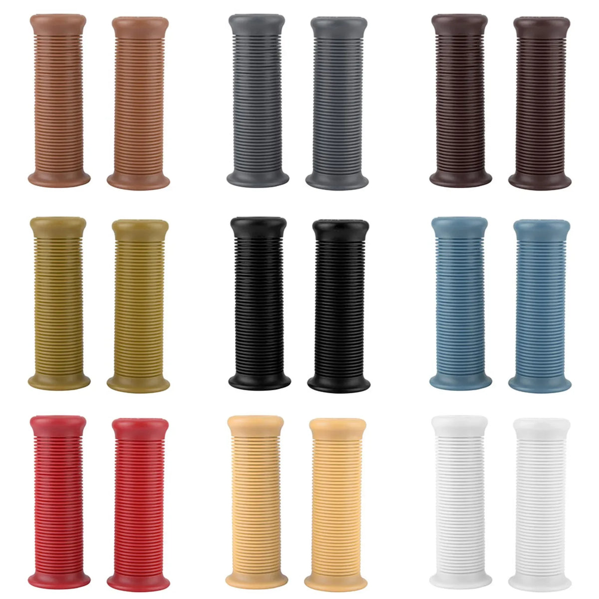 Vintage TPU Motorcycle Handlebar Grips Pair – 9 Colors Motorcycle Handlebar Grips Qme