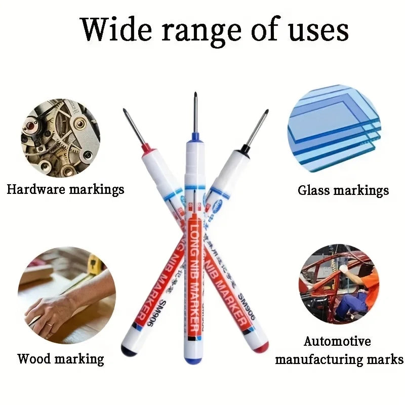 Deep Hole Long Nib Marker Pen – Waterproof Perforating Pen Marking Pen Qme