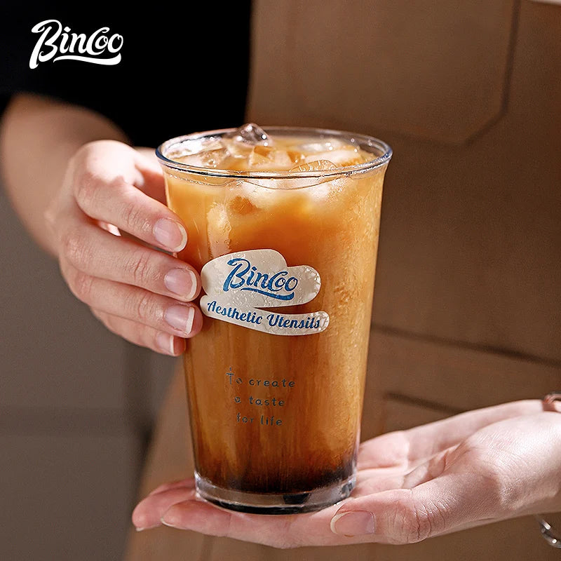 Bincoo 300ml Iced Coffee Glass – Clear Highball Tumbler Coffee Glass Tumbler Qst
