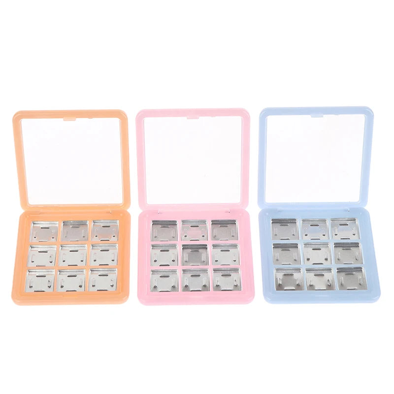 DIKALU 9-Grid Empty Eyeshadow Palette – DIY Makeup Storage Eyeshadow Palette Case Qst