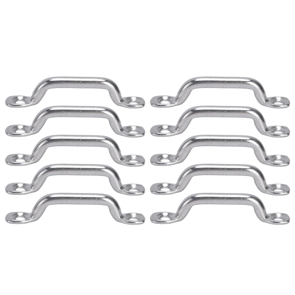 316 Stainless Steel Boat Pad Eye Deck Loop Tie-Down Kit 10pcs Marine Deck Hardware Qst 10Pcs