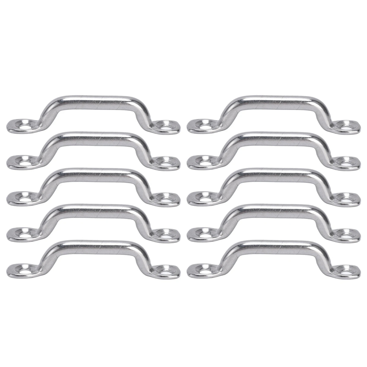 316 Stainless Steel Boat Pad Eye Deck Loop Tie-Down Kit 10pcs Marine Deck Hardware Qst 10Pcs
