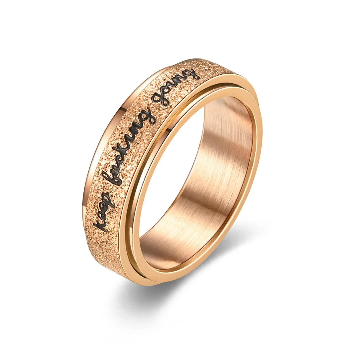Vibrant Stainless Steel Rotating Ring – Adjustable Unisex Spinner Ring Qme 2 Size 7