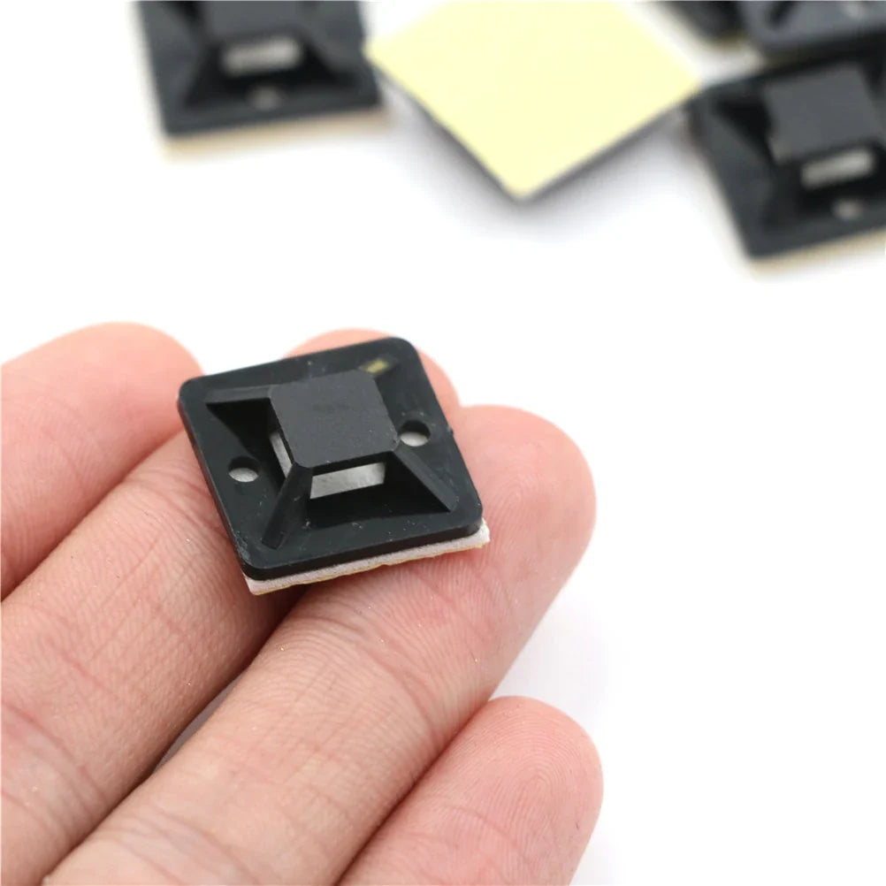 Self Adhesive Cable Tie Mount Base Holders – Pack of 20 Cable Tie Mount Qme