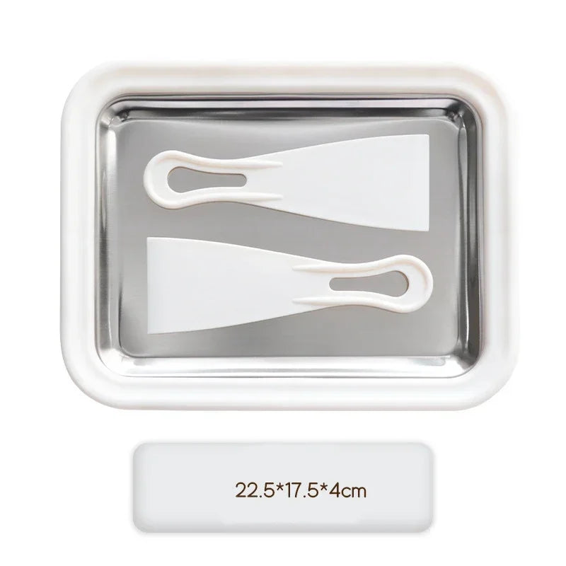Stainless Steel Manual Rolled Ice Cream Maker – Cold Plate Ice Cream Maker Qme White