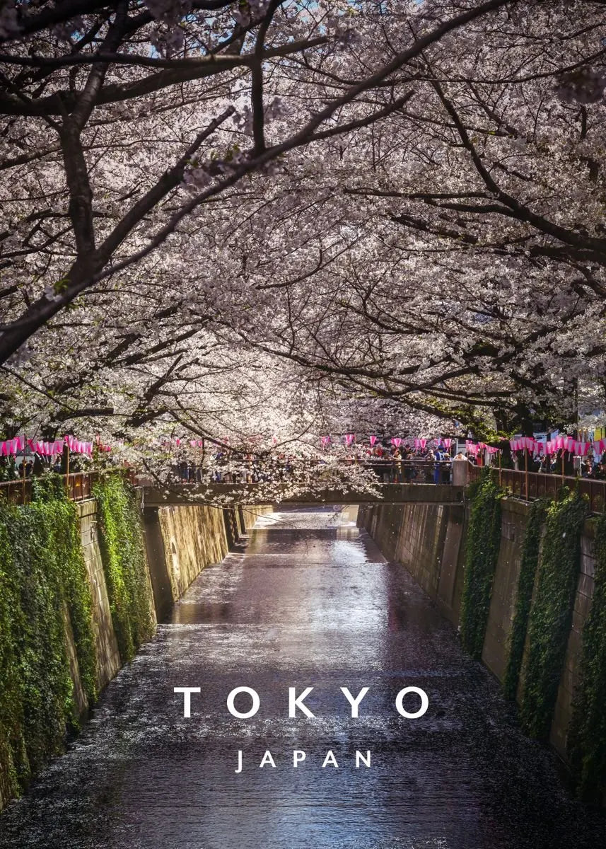 Tokyo Kyoto Pastel Anime City Canvas Wall Art – Unframed Canvas Wall Art Qst C 30X40cm No Framed