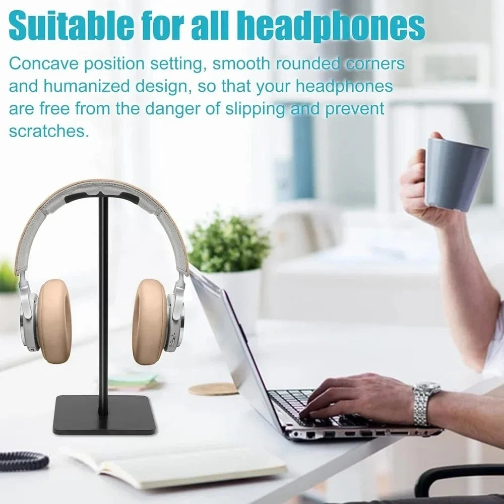 Portable Desktop Headphone Stand & Headset Holder | Anti-Slip Headphone Stand Qme